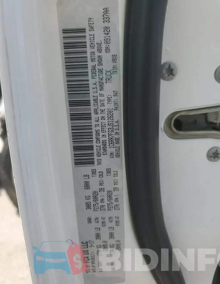 1C6RR7FG3JS126201 Photo# 13