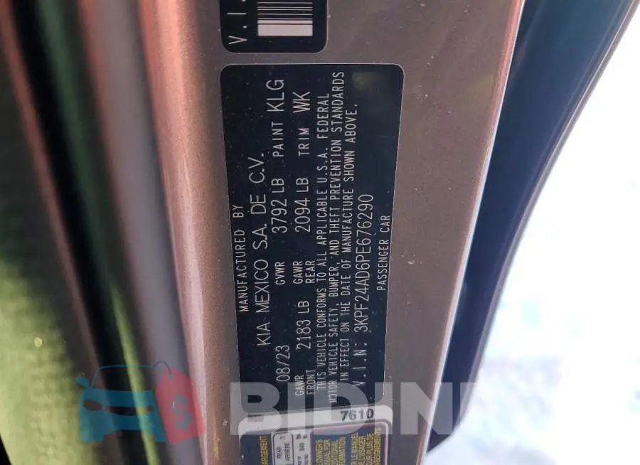 3KPF24AD6PE676290 Photo# 12