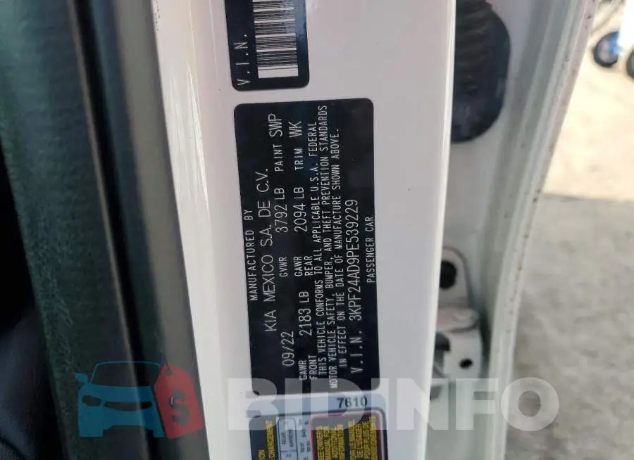 3KPF24AD9PE539229 Photo# 12