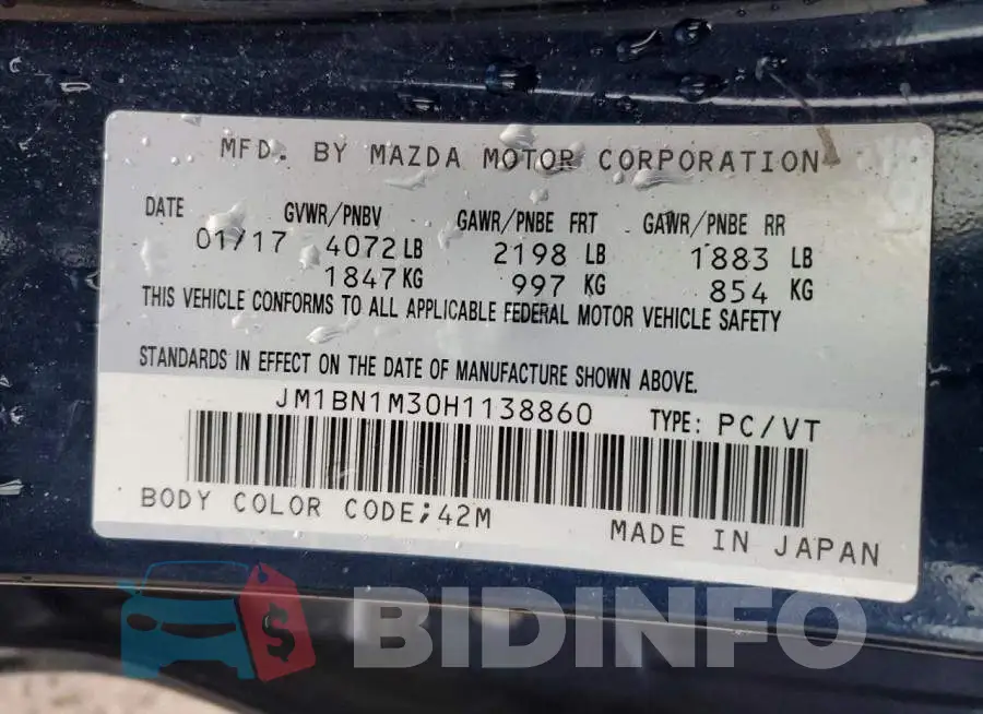 JM1BN1M30H1138860 Photo# 12