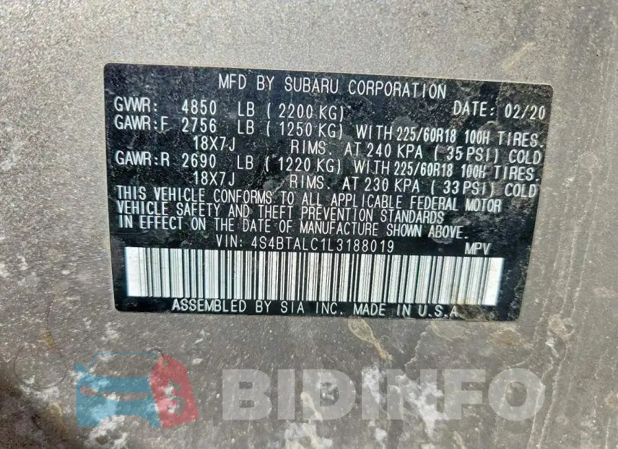 4S4BTALC1L3188019 Photo# 12