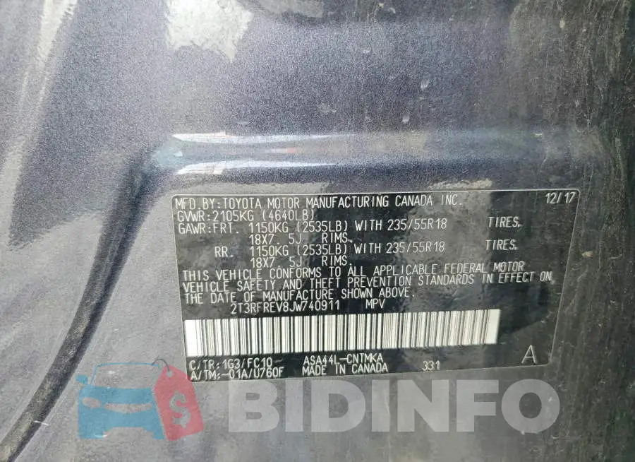2T3RFREV8JW740911 Photo# 13