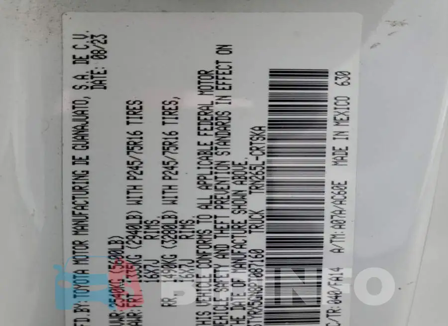 3TYRX5GN8PT087160 Photo# 12