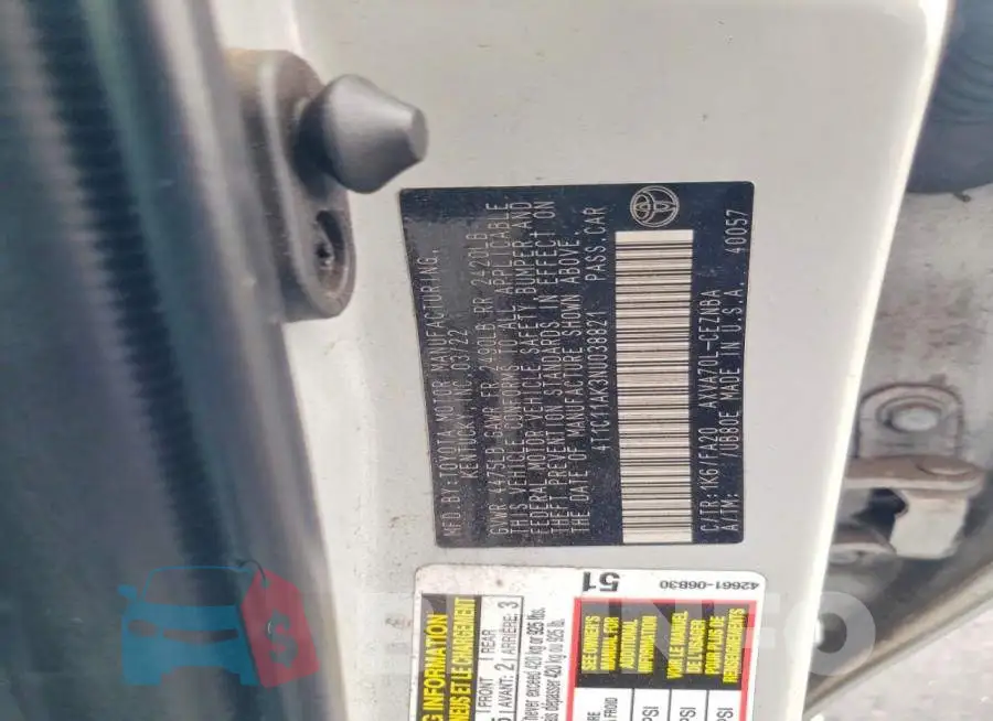 4T1C11AK3NU038821 Photo# 12