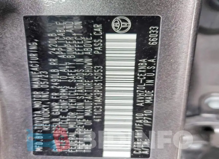 4T1C31AK3PU615053 Photo# 13