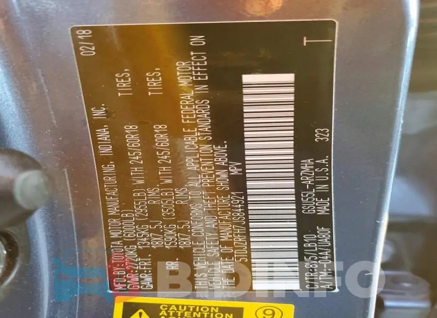 5TDJZRFH7JS844921 Photo# 12