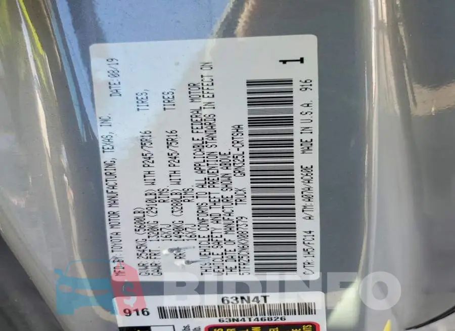 5TFRZ5CN6KX087379 Photo# 12