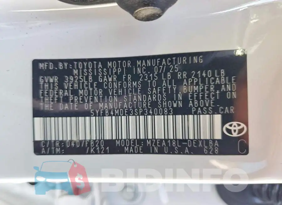 5YFB4MDE3SP340083 Photo# 12