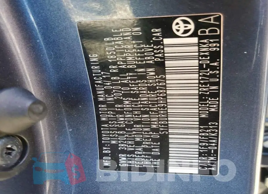 5YFBURHE9HP687675 Photo# 12