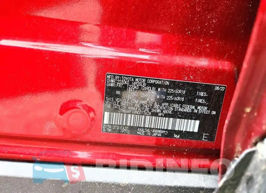 JTMB6RFV4ND073628 Photo# 14