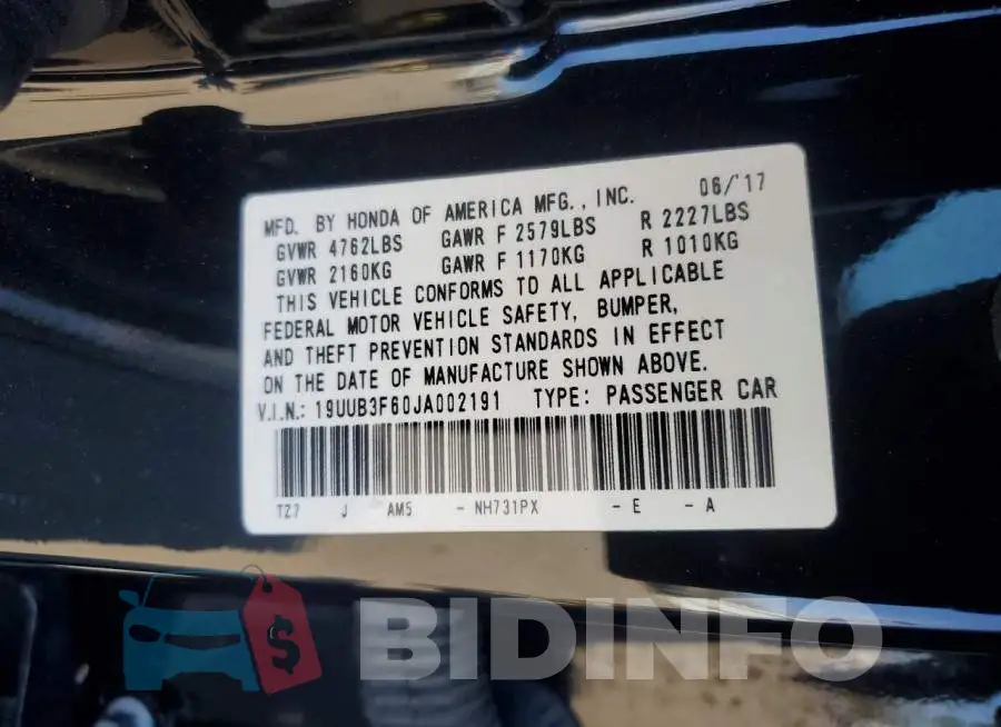 19UUB3F60JA002191 Photo# 12