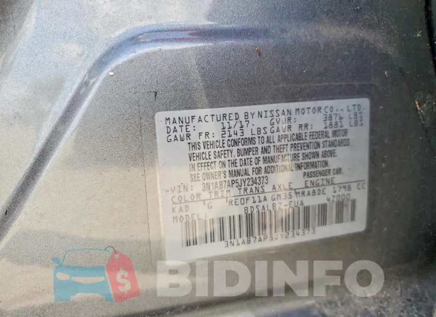3N1AB7AP5JY234373 Photo# 12