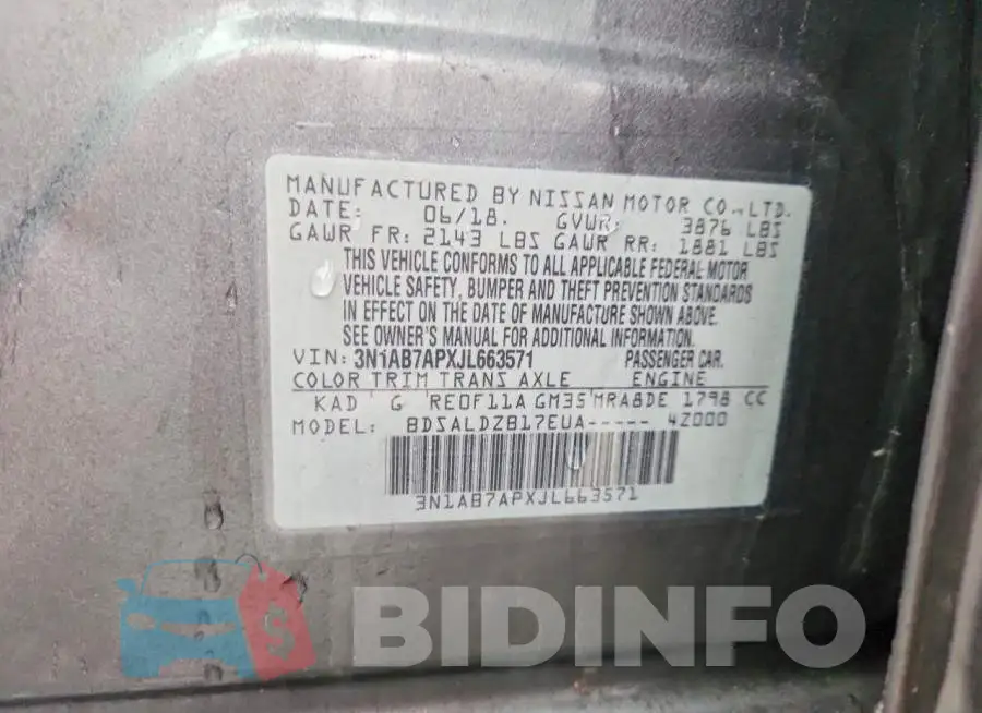 3N1AB7APXJL663571 Photo# 12