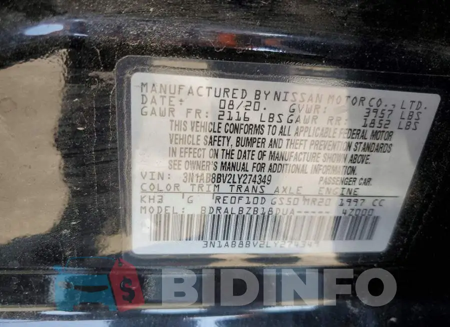 3N1AB8BV2LY274349 Photo# 12