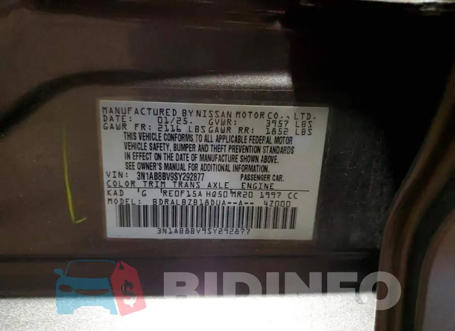 3N1AB8BV9SY292877 Photo# 13