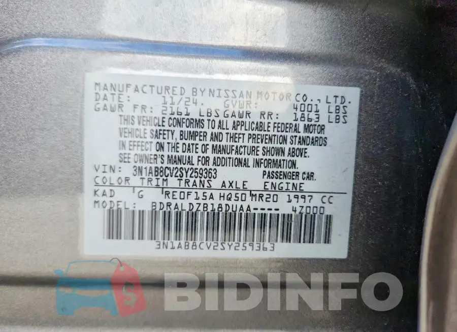 3N1AB8CV2SY259363 Photo# 12