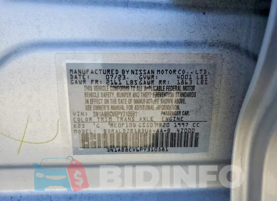 3N1AB8CV6PY310581 Photo# 12