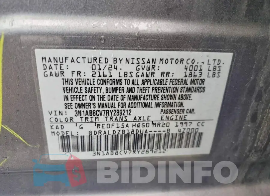 3N1AB8CV7RY289212 Photo# 13