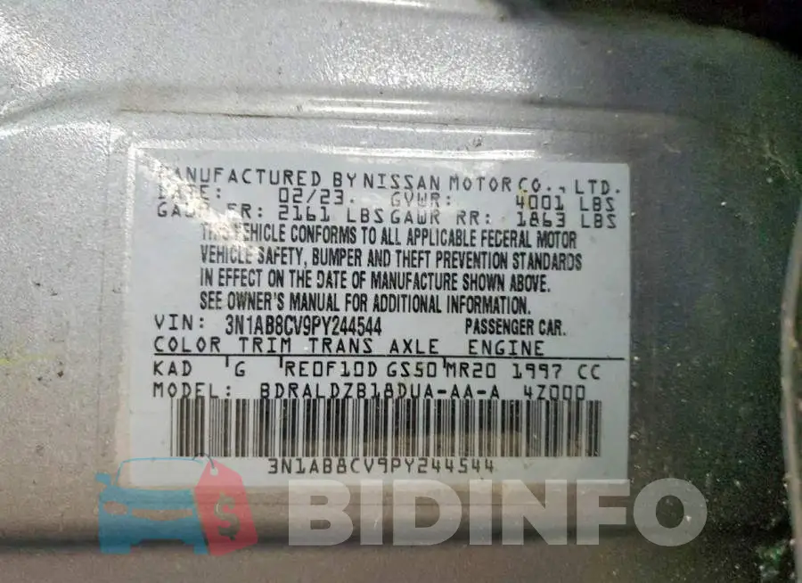 3N1AB8CV9PY244544 Photo# 13