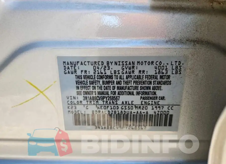 3N1AB8CV9PY268567 Photo# 12