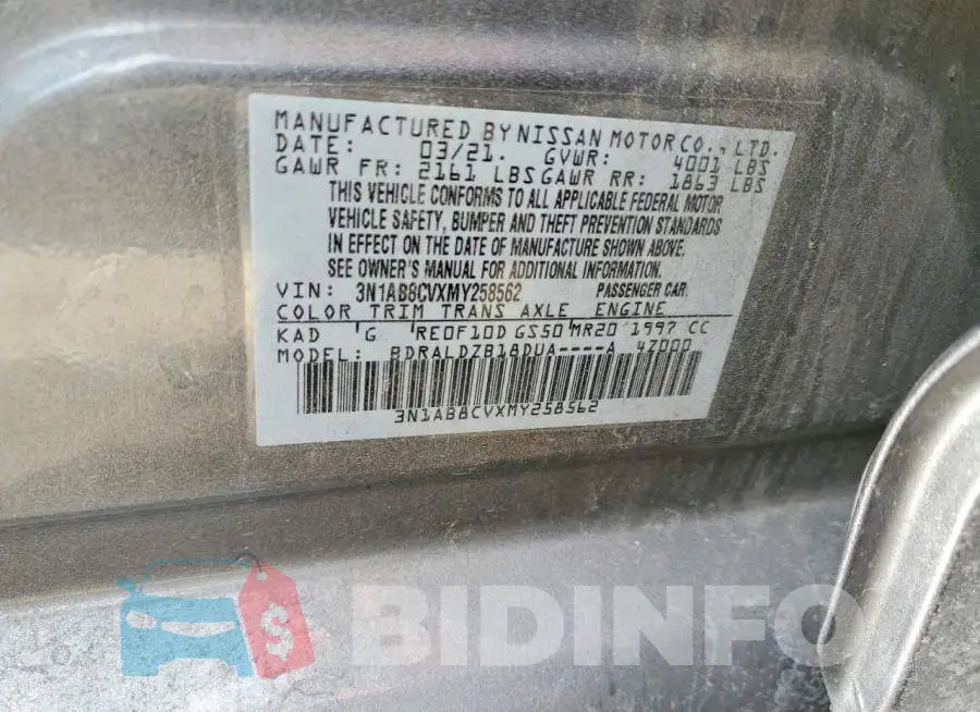 3N1AB8CVXMY258562 Photo# 12