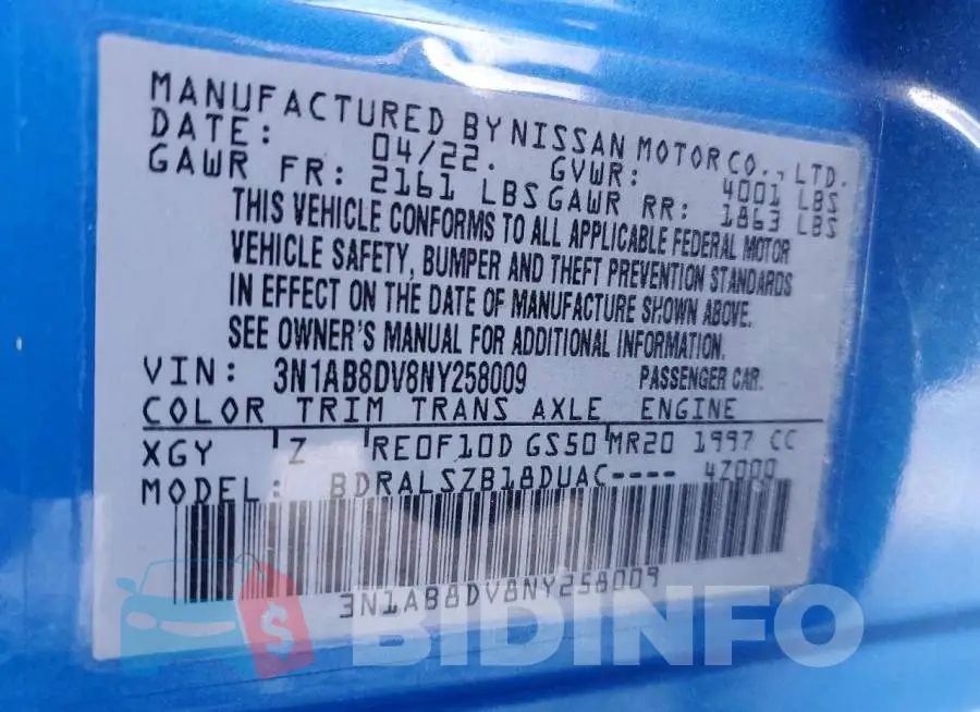 3N1AB8DV8NY258009 Photo# 12