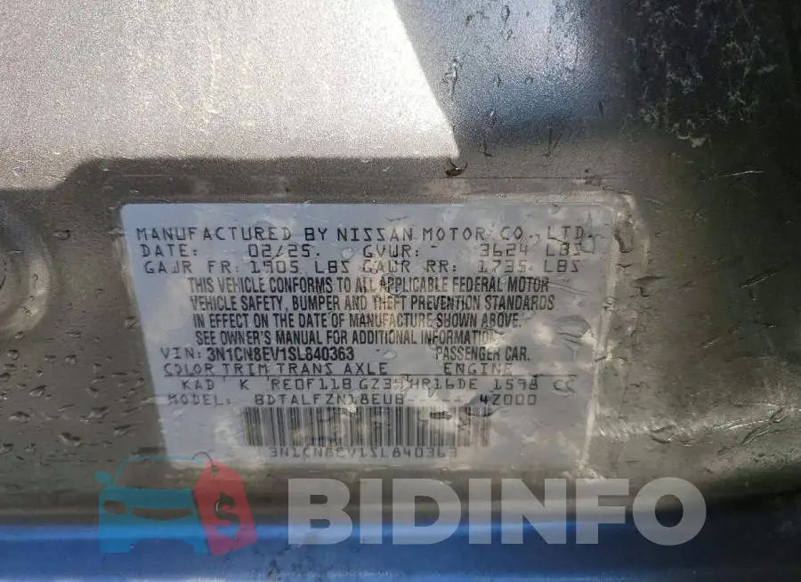3N1CN8EV1SL840363 Photo# 12