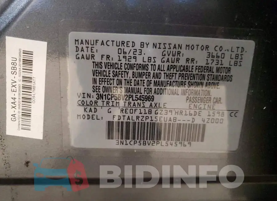 3N1CP5BV2PL545969 Photo# 14