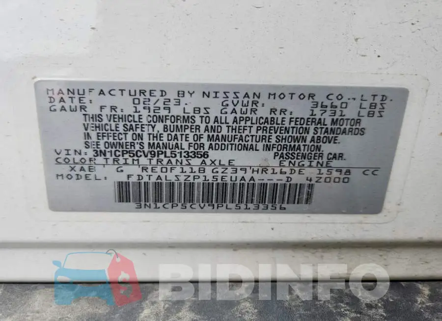 3N1CP5CV9PL513356 Photo# 13