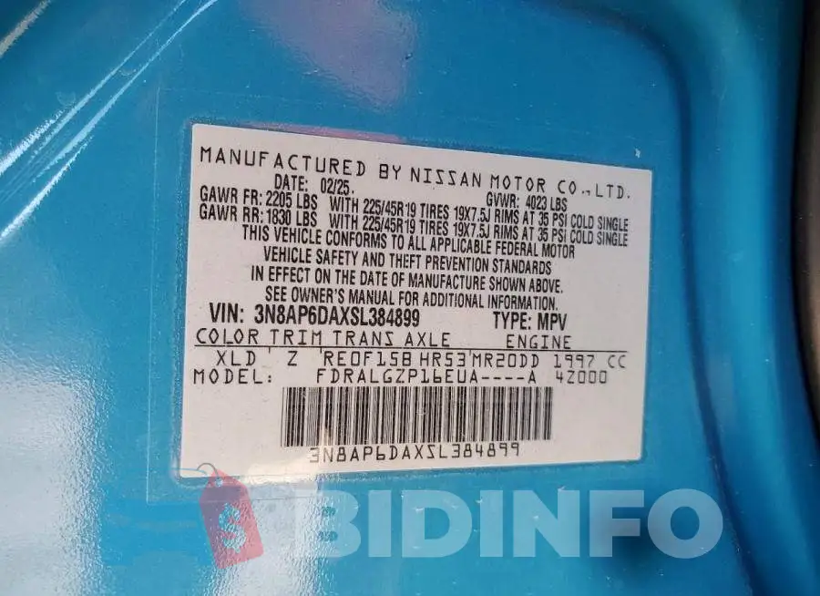 3N8AP6DAXSL384899 Photo# 12