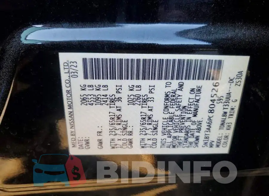 5N1BT3AA6PC804526 Photo# 12
