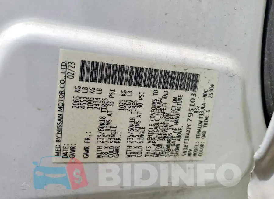 5N1BT3BAXPC795103 Photo# 12