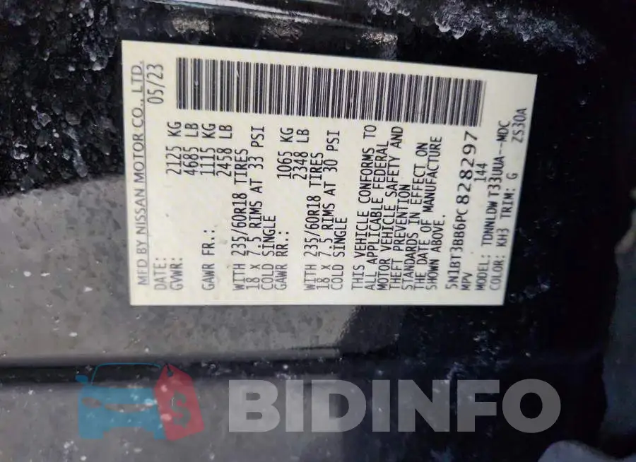 5N1BT3BB6PC828297 Photo# 13