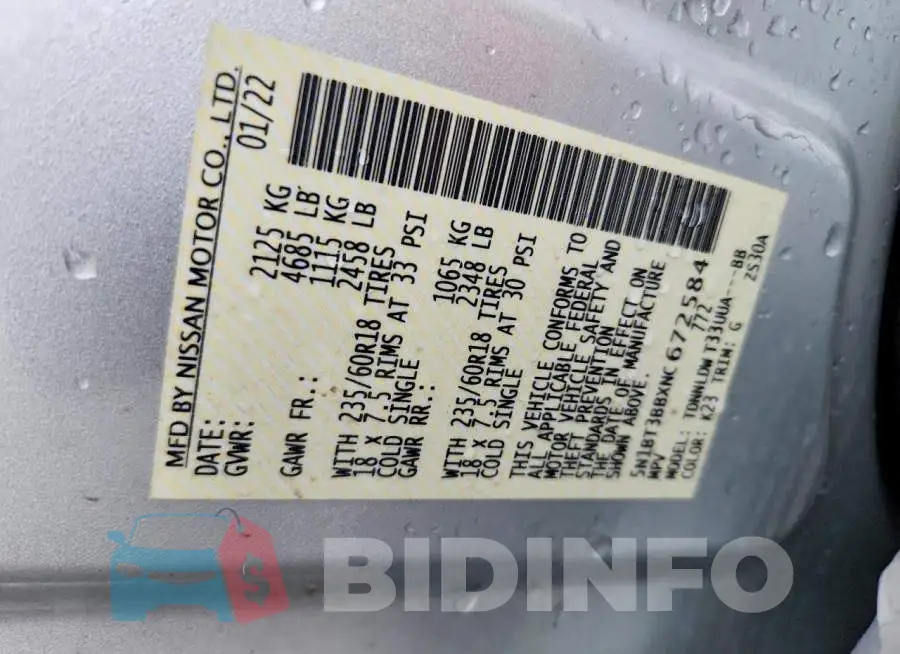 5N1BT3BBXNC672584 Photo# 12