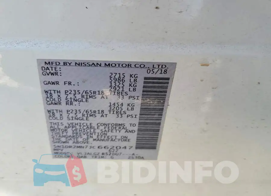 5N1DR2MN7JC662047 Photo# 14