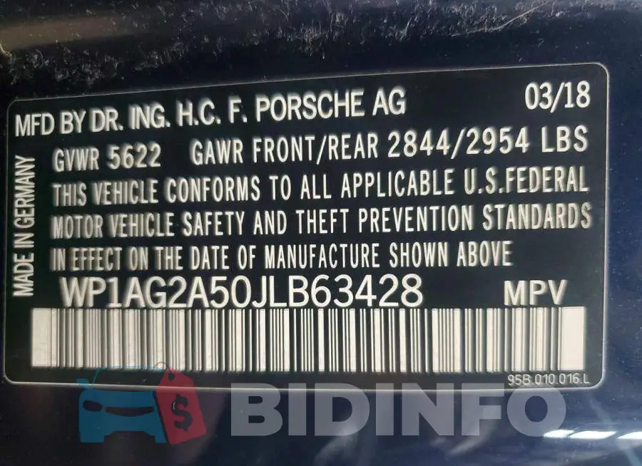 WP1AG2A50JLB63428 Photo# 13