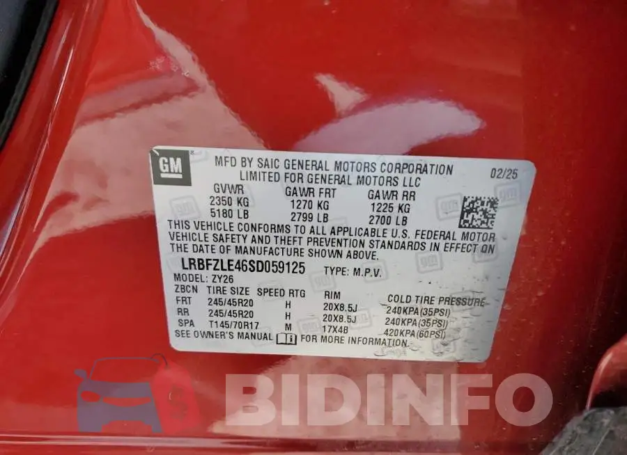 LRBFZLE46SD059125 Photo# 13
