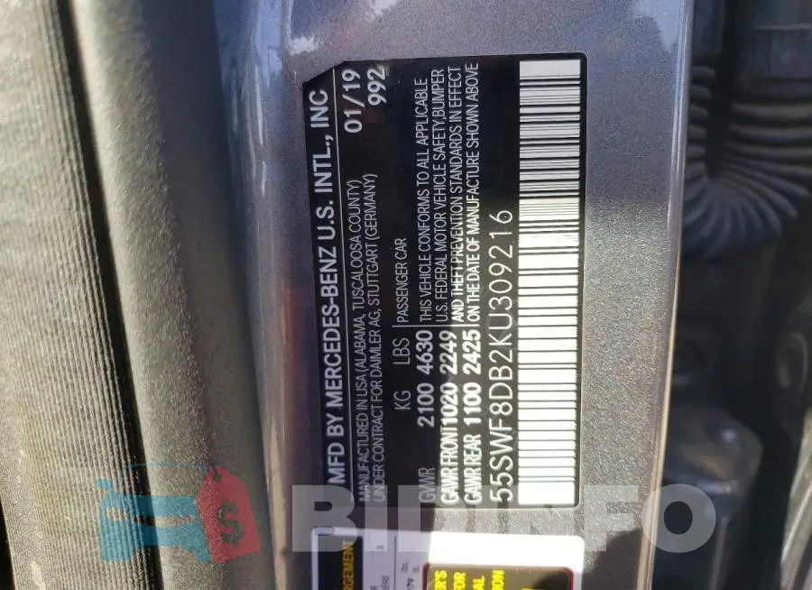 55SWF8DB2KU309216 Photo# 12