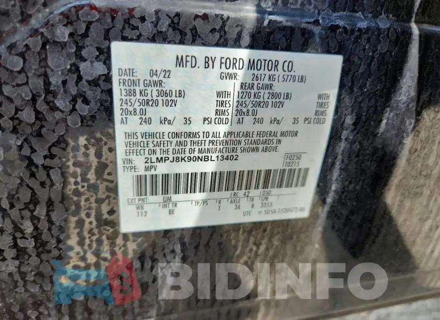 2LMPJ8K90NBL13402 Photo# 13