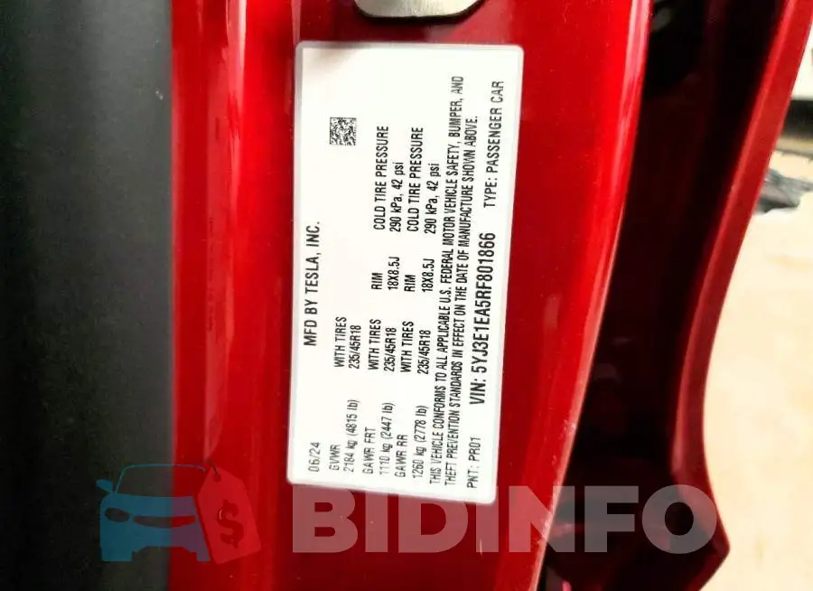 5YJ3E1EA5RF801866 Photo# 13