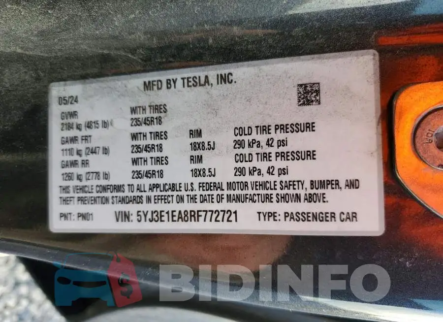 5YJ3E1EA8RF772721 Photo# 12