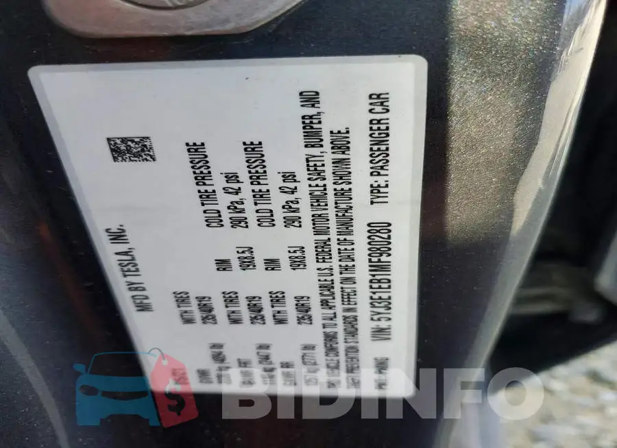 5YJ3E1EB1MF980280 Photo# 12
