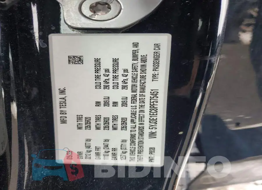 5YJ3E1EC8PF575451 Photo# 12