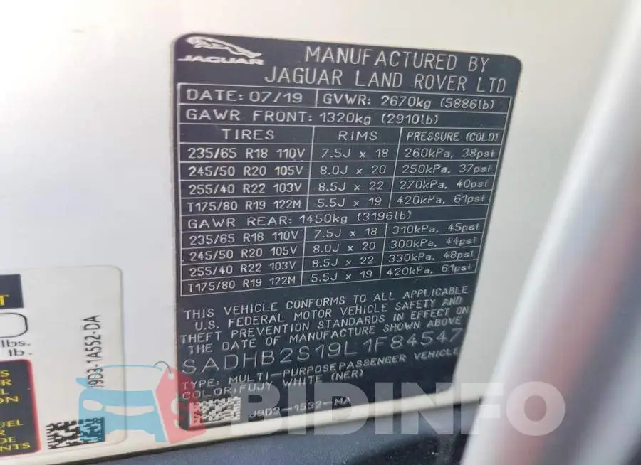 SADHB2S19L1F84547 Photo# 13