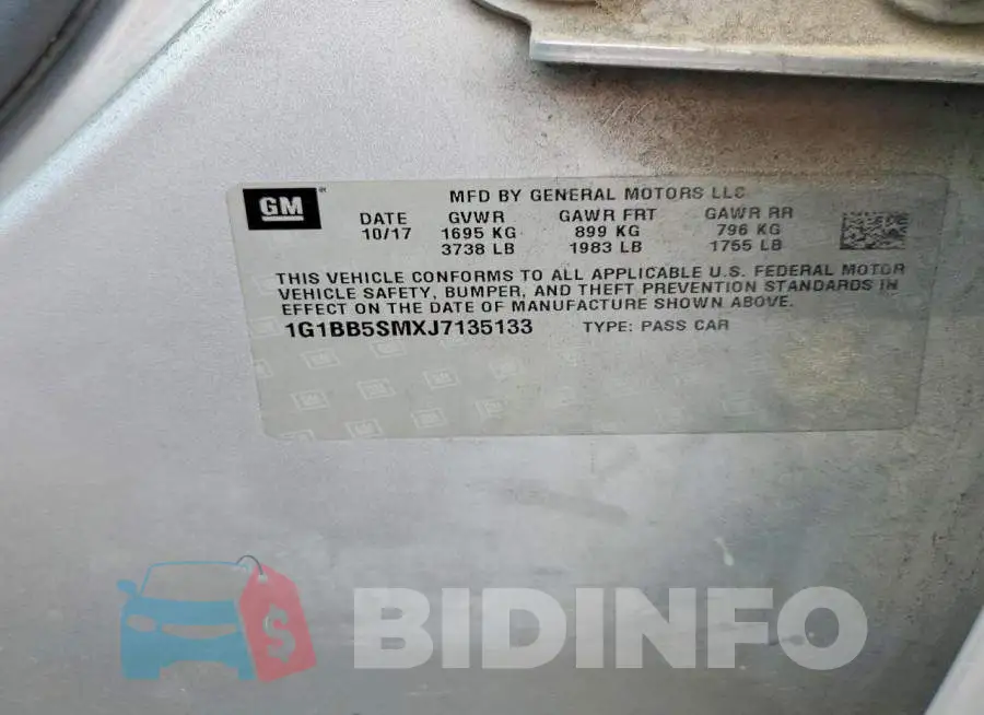 1G1BB5SMXJ7135133 Photo# 12