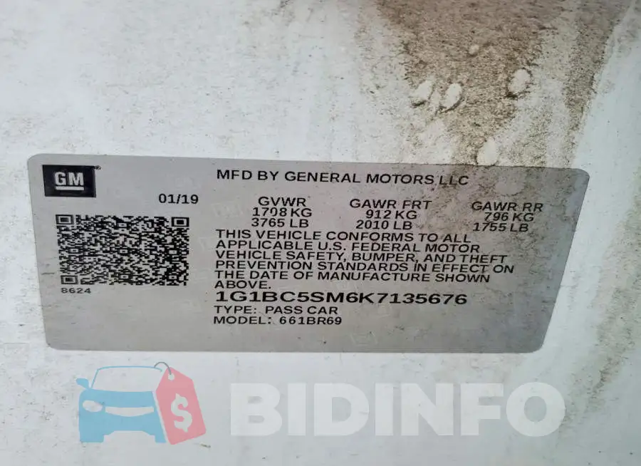 1G1BC5SM6K7135676 Photo# 13