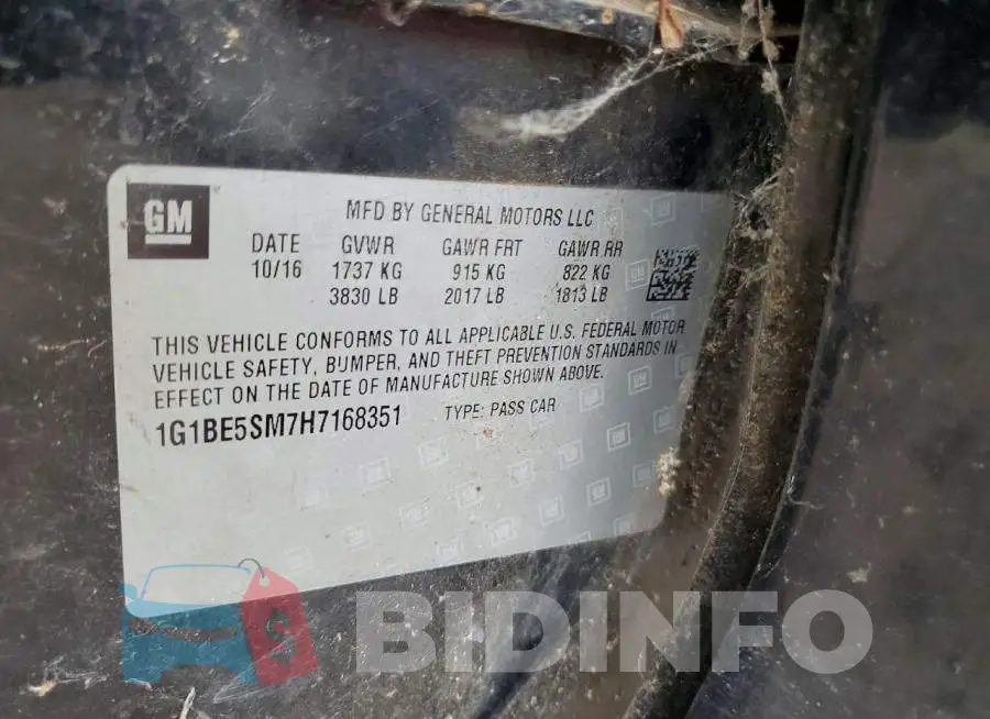 1G1BE5SM7H7168351 Photo# 12