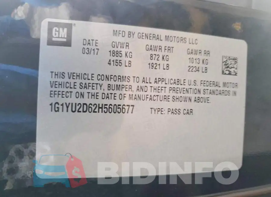 1G1YU2D62H5605677 Photo# 12