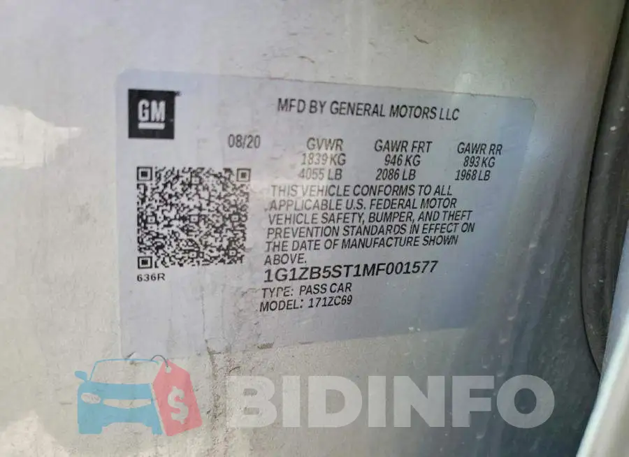 1G1ZB5ST1MF001577 Photo# 12