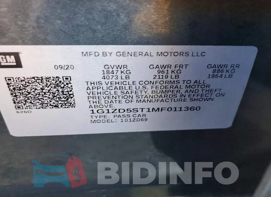 1G1ZD5ST1MF011360 Photo# 12